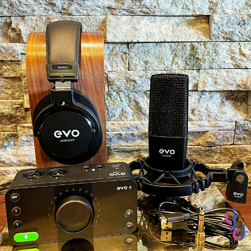 現貨可分期 贈軟體/麥克風/監聽耳機/導線/避震架 EVO 4 錄音 套裝 聲卡 Podcast 公司貨 直播 2i2