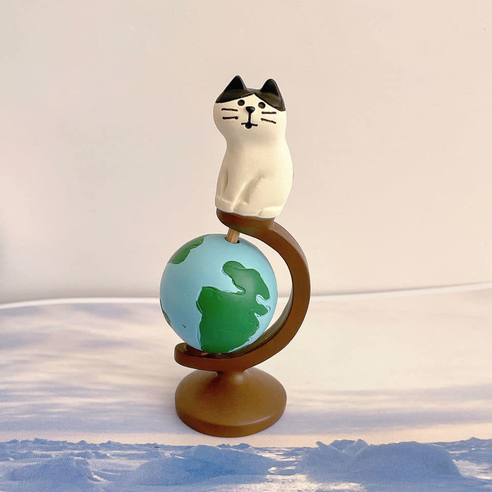 心願是成為旅行家 治癒系可愛日式貓咪畫家小擺件桌面面裝飾品 2