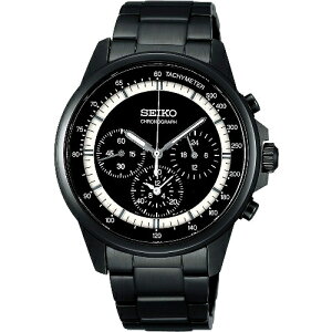 SEIKO 精工錶-指定商品-SPIRIT系列經典計時男腕錶 7T11-0BH0SD(SBTQ079)-40mm-黑面鋼帶【刷卡回饋 分期0利率】