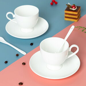 景德鎮咖啡杯子套裝歐式陶瓷咖啡杯碟組合送小勺簡約下午茶杯水杯