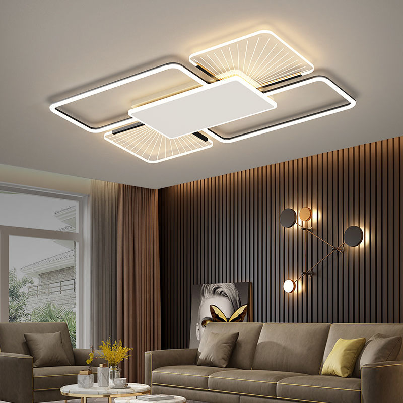 2022年新款客廳燈簡約現代大氣LED吸頂燈北歐正方形長方形臥室燈
