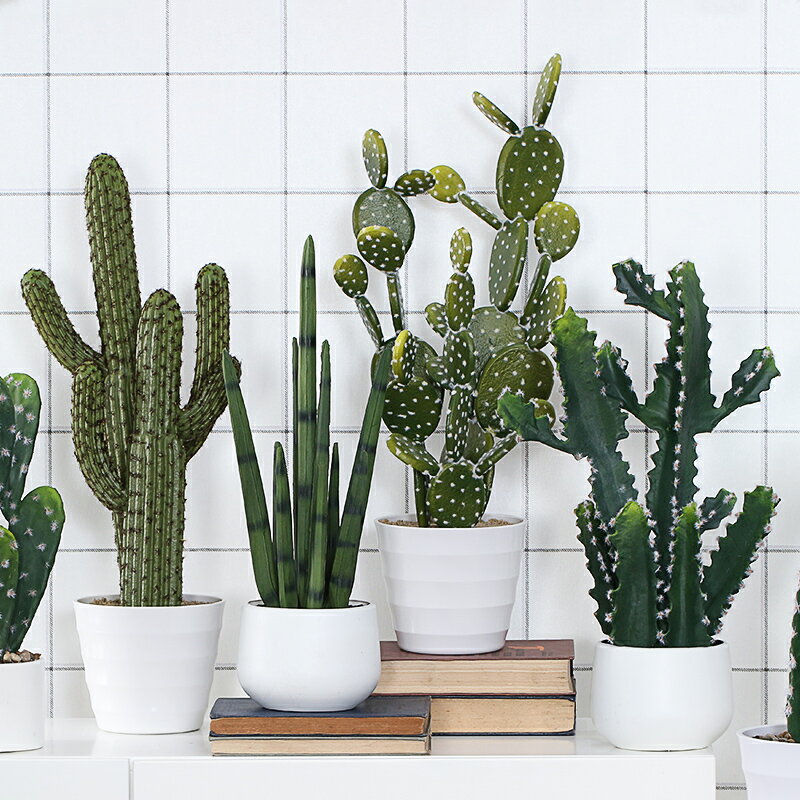 北歐家居模擬仙人掌大型盆栽植物假花落地大擺件客廳店鋪綠植裝飾 雙11全館免運