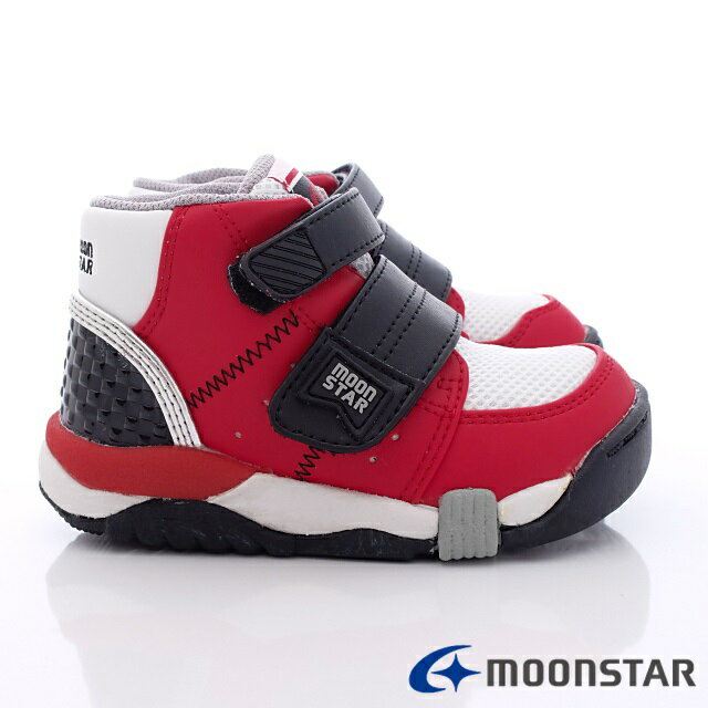 日本月星Moonstar機能童鞋矯健系列寬楦穩定彎曲鞋款21402紅黑(中小童段/中大童段) 3