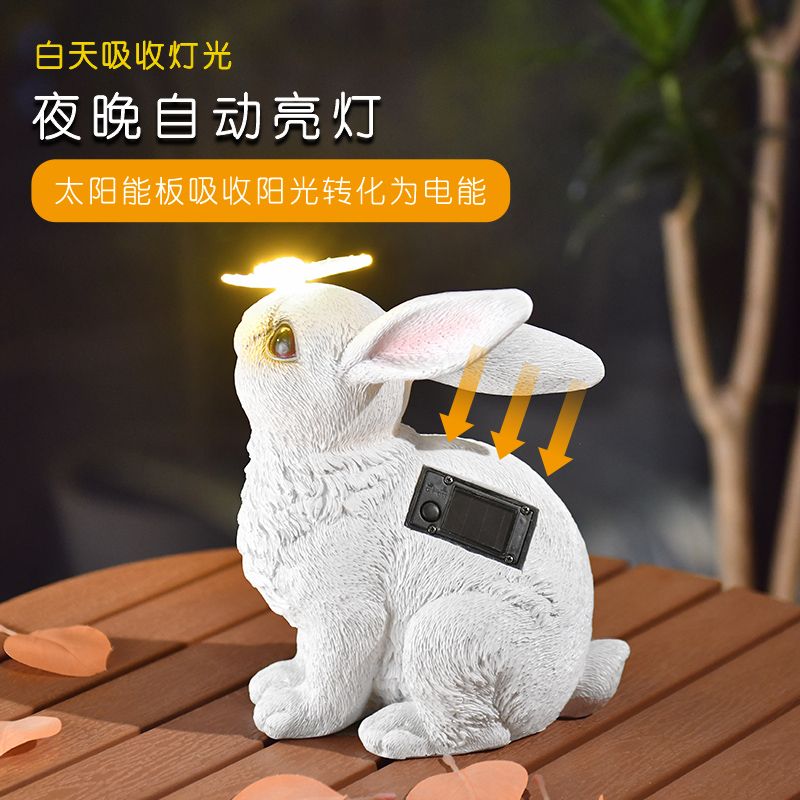 免運/ 可開票 快速出貨 戶外擺件 家庭擺飾 太陽能小兔子蝴蝶燈飾庭院花園陽臺裝飾小夜燈戶外氛圍燈創意佈置