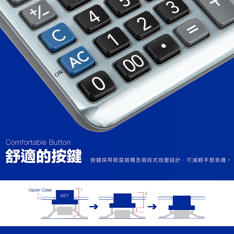 CASIO 卡西歐 商用計算機 MS-100FM 雙電力 十位數 稅率利潤計算 5