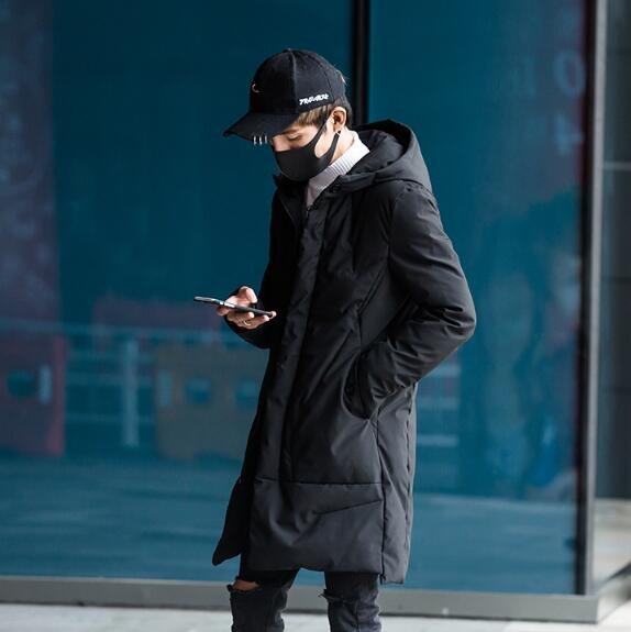 FINDSENSE Z1 韓國 時尚 潮 男 冬季 防寒 保暖 加厚 連帽 中長款 棉衣外套 防寒外套
