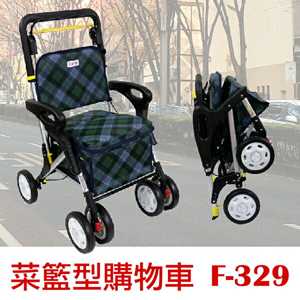 <br/><br/>  【必翔】菜籃型購物車 散步購物車 助行車 F-329<br/><br/>