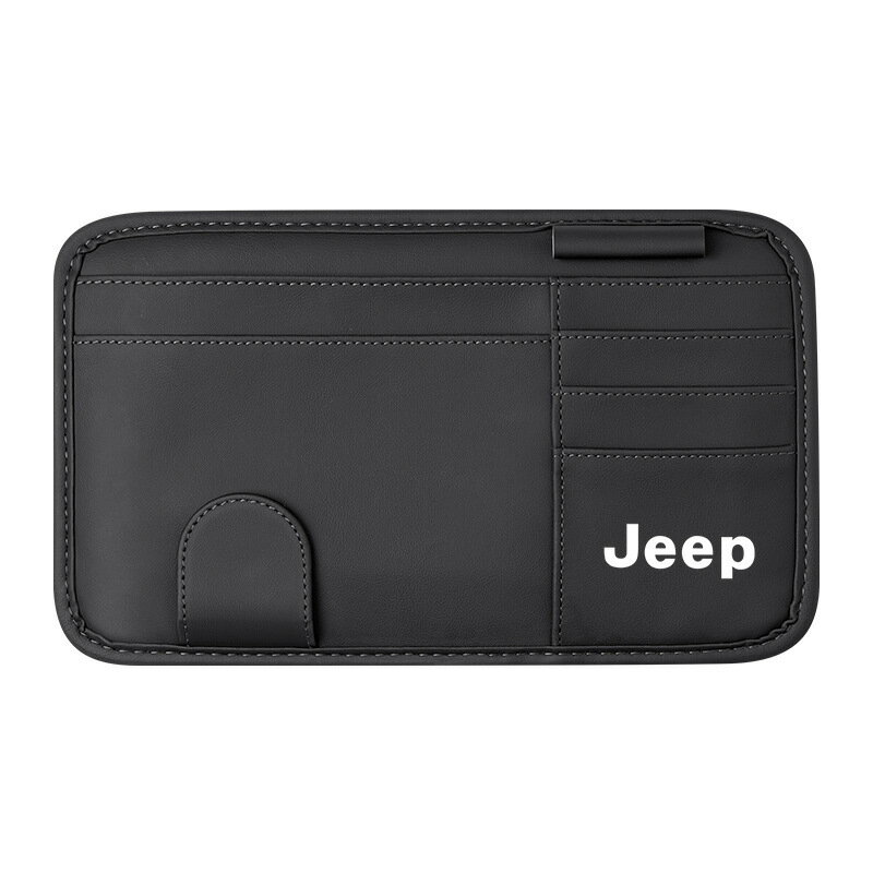 Jeep/吉普指南者自由光俠指揮官汽車遮陽板收納卡片袋眼鏡夾裝飾品