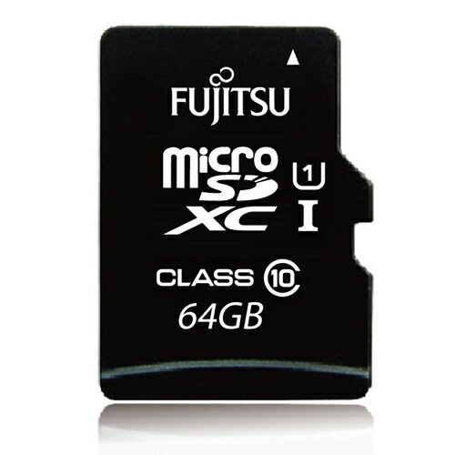 Fujitsu microSDXC UHS-I U1-64GB記憶卡(讀80MB/s) - 含轉卡【愛買】