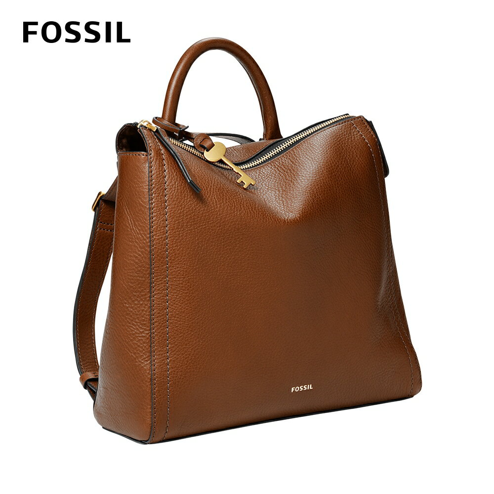 送禮首選★FOSSIL Parker 真皮兩用小後揹包-咖啡色 ZB1514200【美國時尚品牌】 附防塵袋+提袋【全館滿額折價★FOSSIL全系列包夾送美妝蛋】