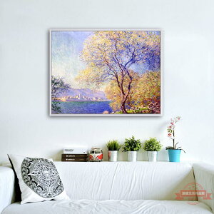 《秋樹》莫奈印象客廳裝飾畫有框臥室油畫餐廳電表箱成品掛畫名畫