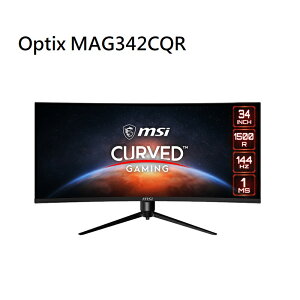 【最高折200+跨店點數22%回饋】MSI 微星 Optix MAG342CQR 21:9/144hz/HDMI 34型曲面電競螢幕
