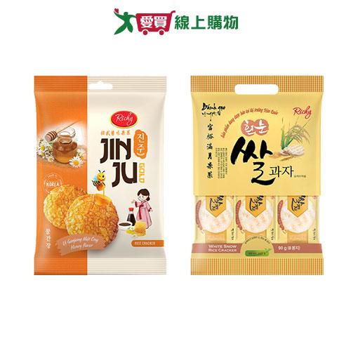 瑞奇米果/米餅系列(蜂蜜韓式醬味米果/富裕滿月米餅)(84-90G/包)【愛買】
