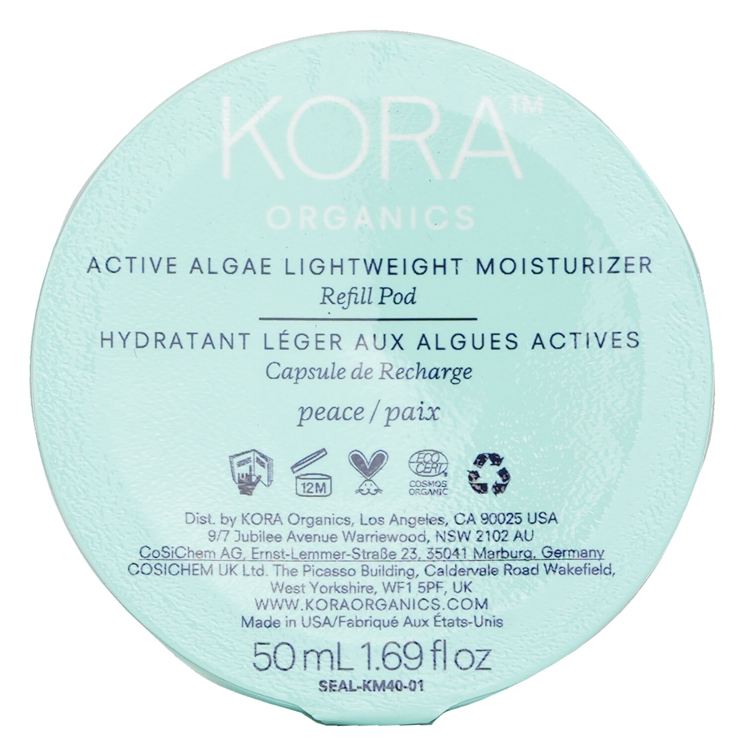 Kora Organics - 活性海藻輕盈乳霜補充裝