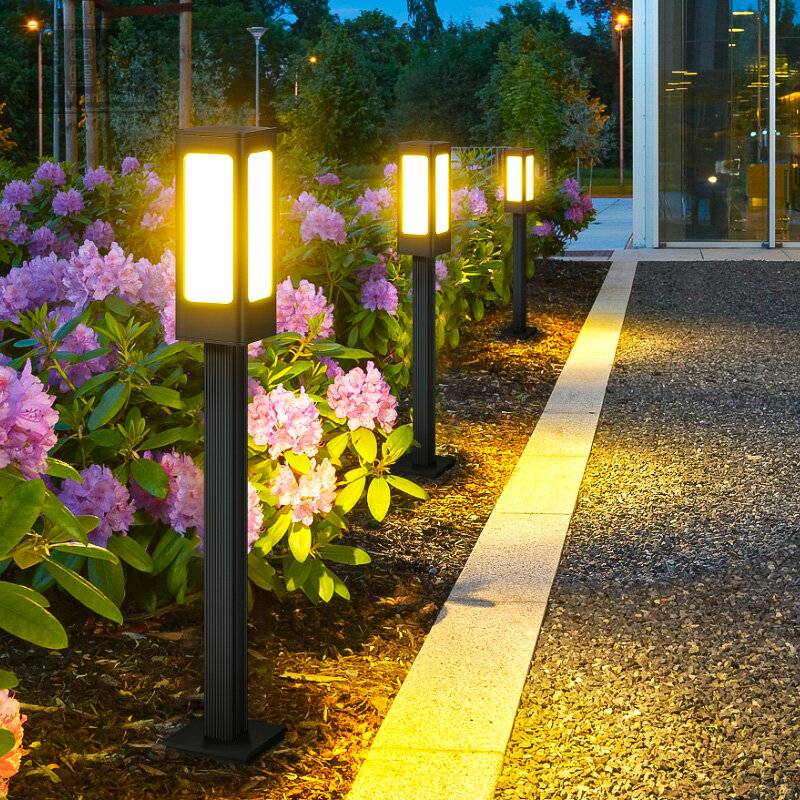 現代LED 草坪燈全鋁防水防銹戶外燈花園燈別墅燈草地燈室外庭院燈