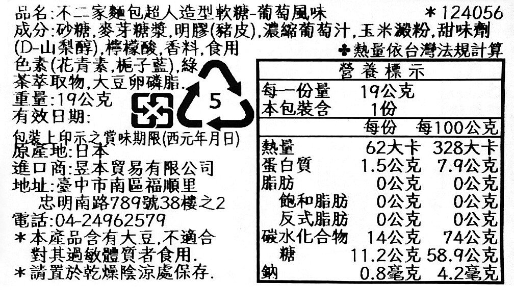 【江戶物語】FUJIYA 不二家 麵包超人造型軟糖 6粒入 葡萄/蘋果/水蜜桃風味 水果軟糖 QQ糖 日本原裝進口 4