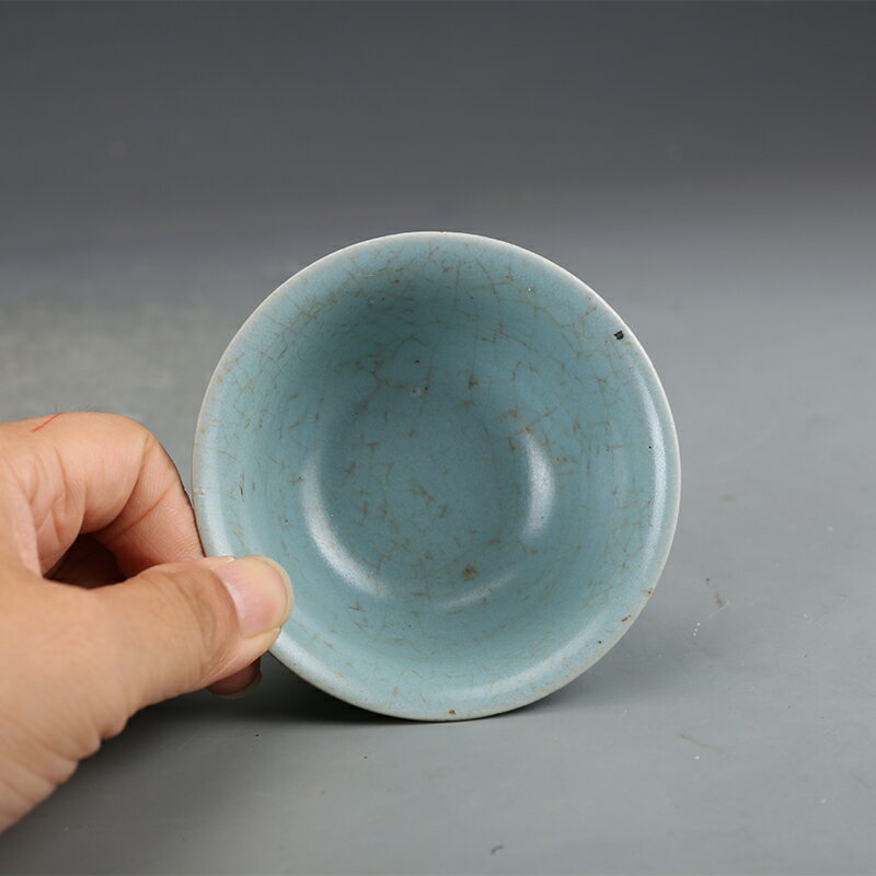 宋瓷宋代汝窯天藍釉杯盞茶盞托盞仿古瓷器古董古玩老貨收藏真品| 協貿
