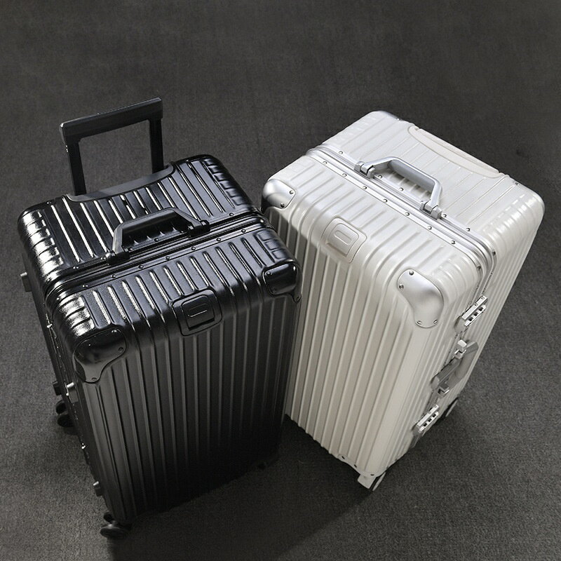 加厚鋁框拉桿箱萬向輪超大容量旅行箱出國託運工具箱24寸 20寸 26寸行李箱