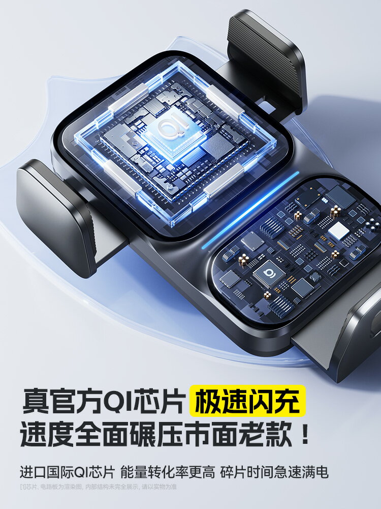 倍思車載手機支架充電器2024新款華為快充蘋果汽車出風口導航