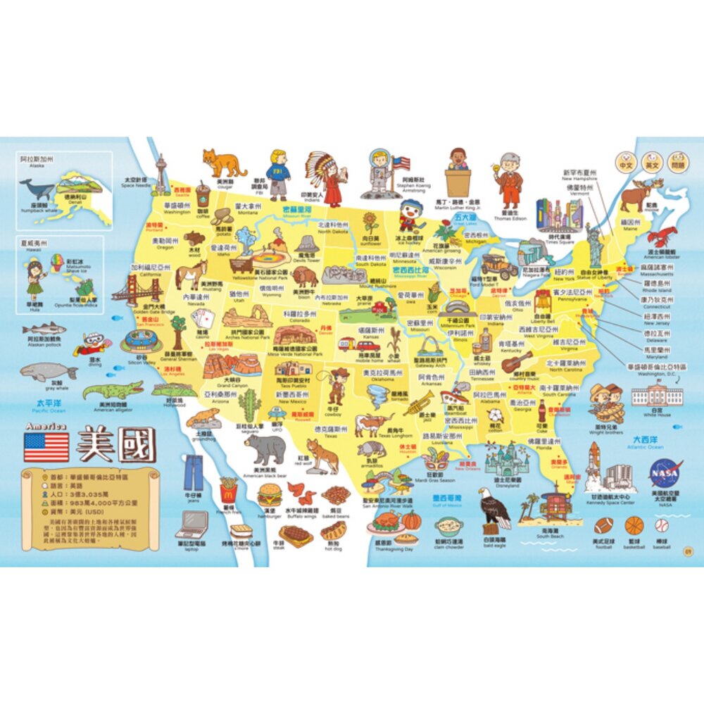 媽媽買 地圖百科 風車圖書 世界地圖 臺灣地圖 雙語學習 兒童百科書 點讀筆適用 國旗 地理啟蒙 FOOD超人 2