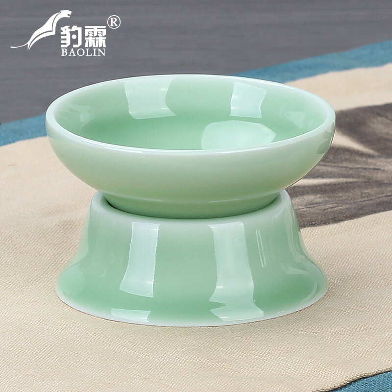 龍泉茶漏青瓷託茶濾茶葉過濾網泡茶器分離器茶隔陶瓷茶具配件大全
