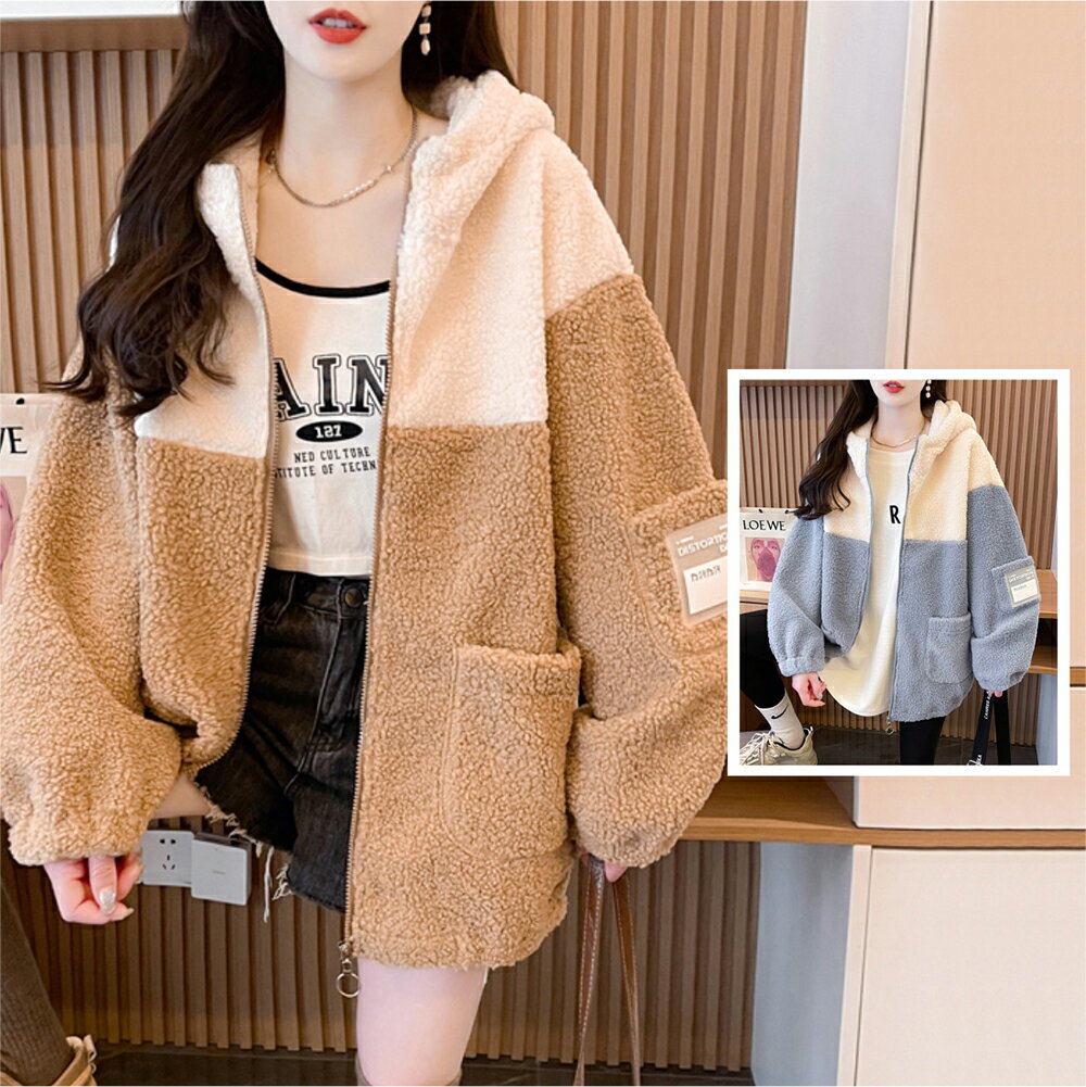 ＊ORead＊顆粒絨復奧粒絨加絨羊羔絨連帽外套衛衣(2色M~XL)