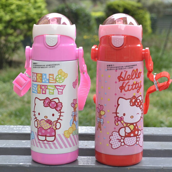 新款 Hello Kitty凱蒂貓 不鏽鋼保溫水壺/吸管保溫壺380ml/KT3610/單售