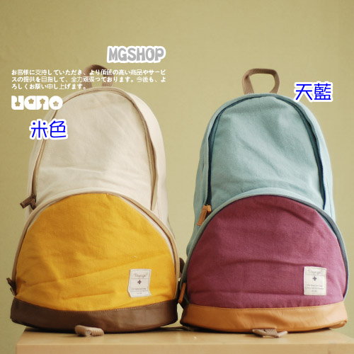 <br/><br/>  日本新款帆布背包 雙肩包 書包 後揹包 休閒旅行包/四色單售<br/><br/>