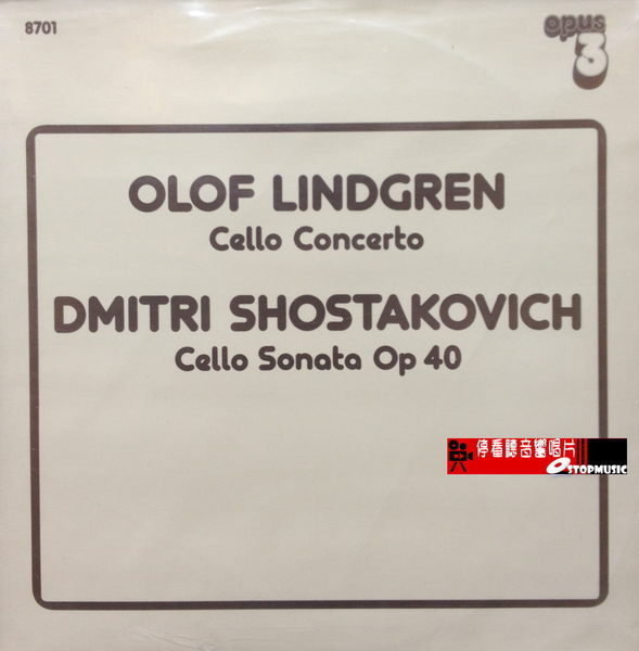 【停看聽音響唱片】【黑膠LP】OLOF LINDGREN - Cello Concerto DMITRI SHOSTAKOVICH - Cello Sonata Op 40