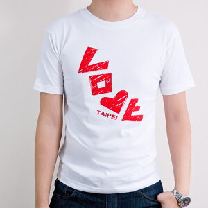 【仲夏周年慶】MILU台灣故事T-Shirt/ 正版 LOVE台北 短袖T恤 白色/ 純棉台灣製 Taiwan