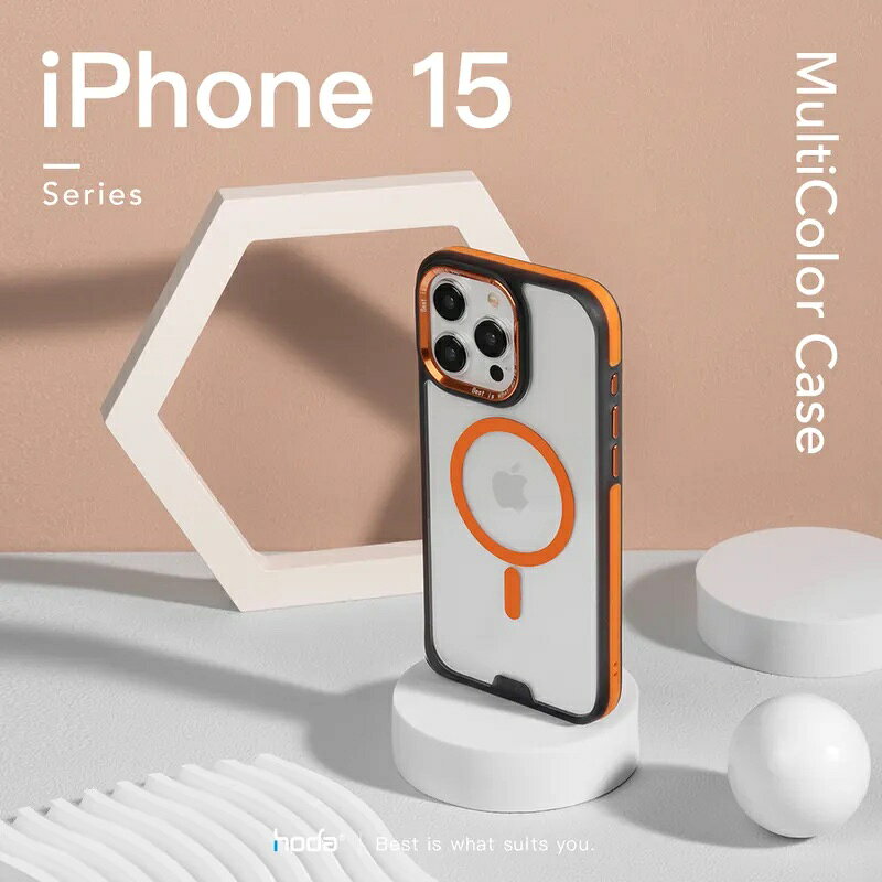 hoda 彩石 支援 magsafe 軍規 防摔殼 保護殼 手機殼 適用 iPhone 15 Plus pro Max 4