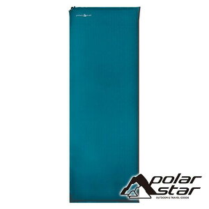 PolarStar【台灣製】自動充氣睡墊無枕頭 6.35cm『青藍/菱形紋』P16800
