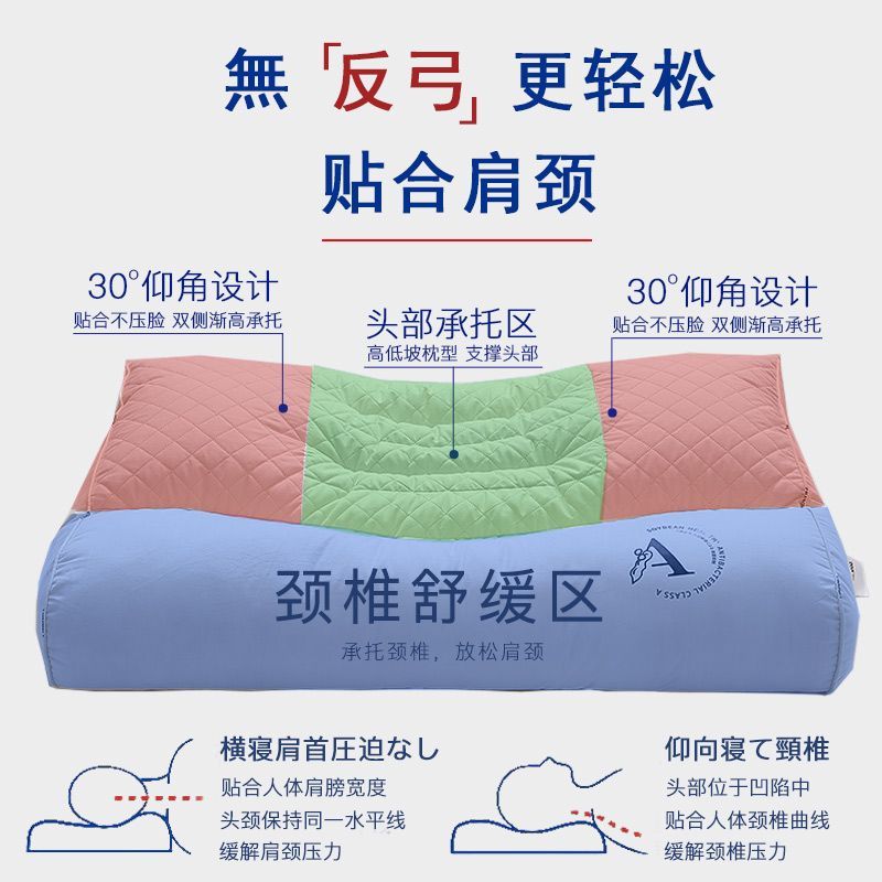 免運 枕頭 護頸枕 午睡枕 頸椎枕 Huadn枕頭決明子枕芯睡眠a類舒頸枕頭家用頸椎枕學生枕頭單人宿舍 特價出 現貨syeb
