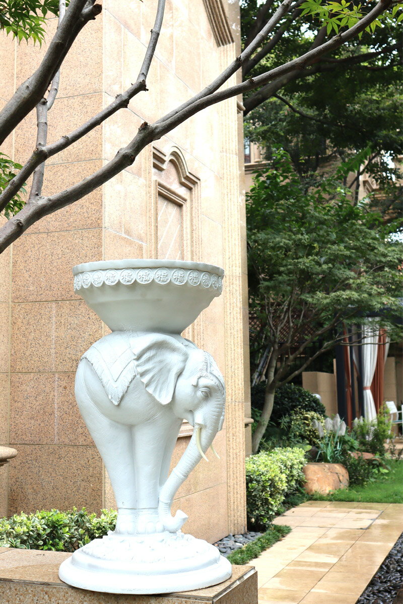 戶外招財大象擺件庭院花園別墅陽臺露臺布置草坪園藝造景裝飾擺件 4