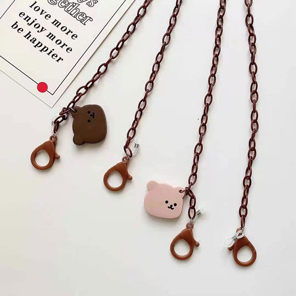 ANNAS 韓國 熊熊 口罩鍊 口罩防丟掛鍊 口罩掛繩 口罩 防掉鍊 防疫小物 護目鏡 防疫面罩 可愛 網紅 小熊 4