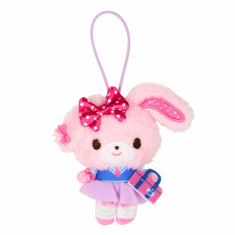asdfkitty*三麗鷗 學校系列 蹦蹦兔 造型絨毛玩偶吊飾 掛飾 鑰匙圈-很大很顯眼-掛包包上或掛車上都好用-日本正版