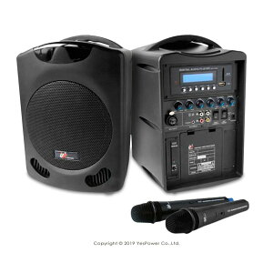 PU-302D UR Sound UHF 50W雙頻道手提無線擴音機/內建鋰電/DVD.USB模組