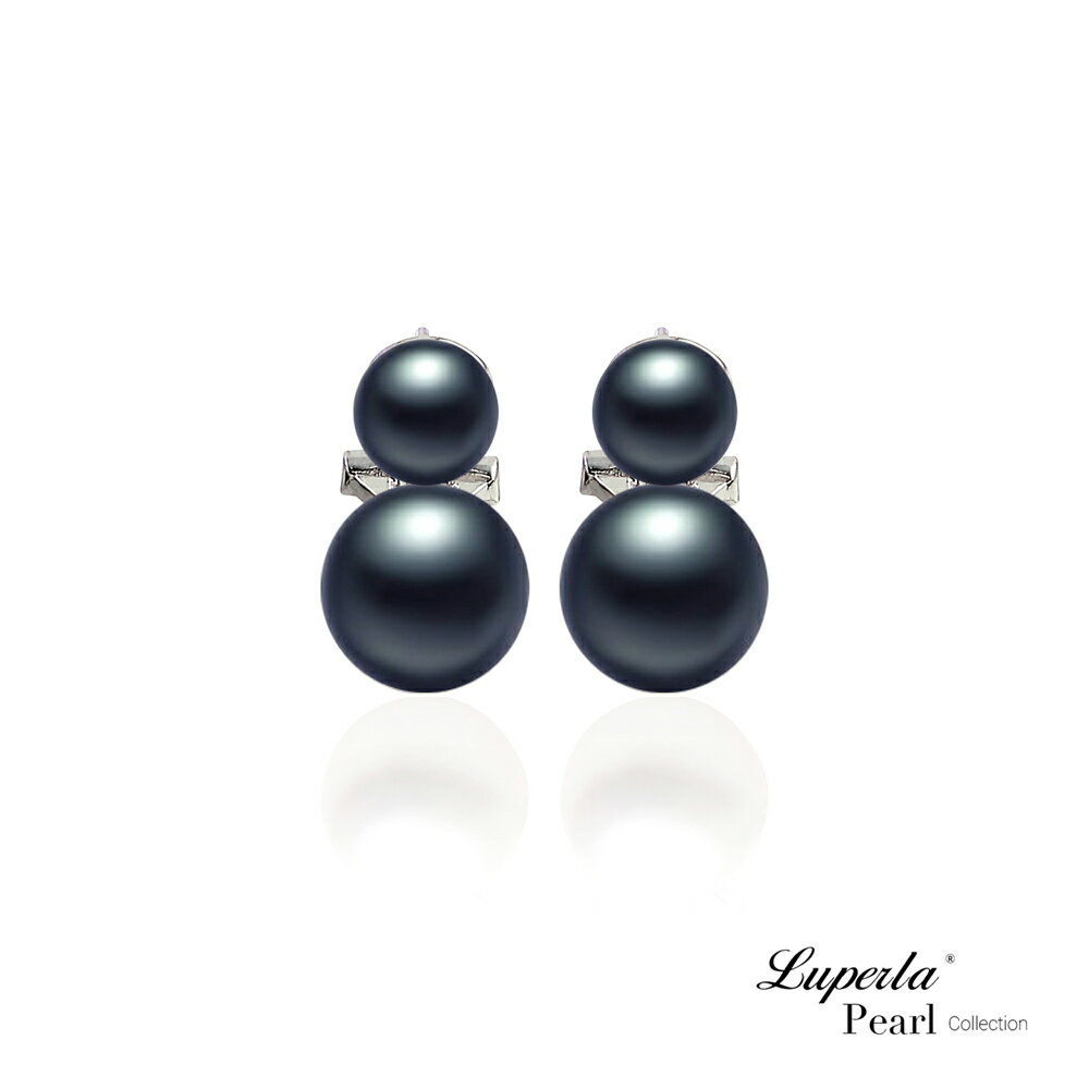 大東山珠寶 天然淡水珍珠耳環 珍愛相隨(深色) 925銀耳環