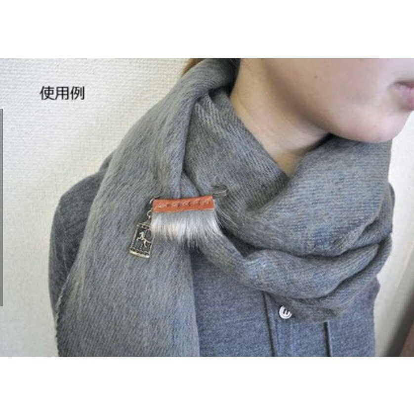 日本進口 民族風皮革胸針