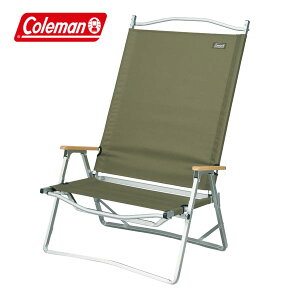 《台南悠活運動家》Coleman CM-38846M000 寬版摺疊高背椅 輕便摺椅 露營椅 綠橄欖《