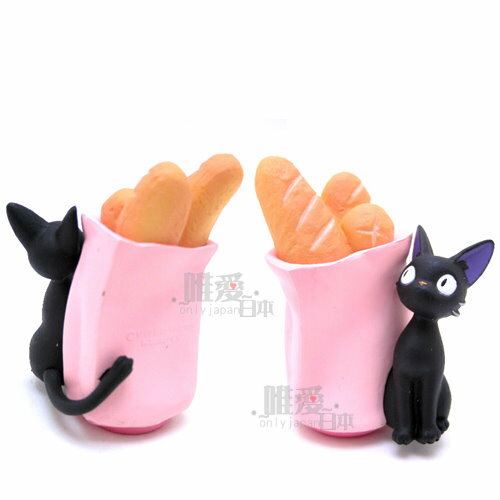 真愛日本 11060100009 魔女宅急便 奇奇貓 立體造型印章-黑貓與麵包粉 大貓小貓日本製
