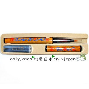 真愛日本 9030700002崖上的金魚姬波妞手工刻紋天然竹筆盒裝毛筆墨汁