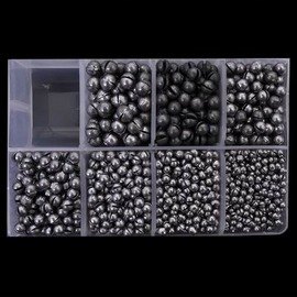 【圓形夾鉛-7B-直徑7.1mm-重2.2g-300個/組】開口咬鉛圓珠鉛磯釣海釣筏釣小配件 1B-7B自選(可混選 聯繫客服)-76017