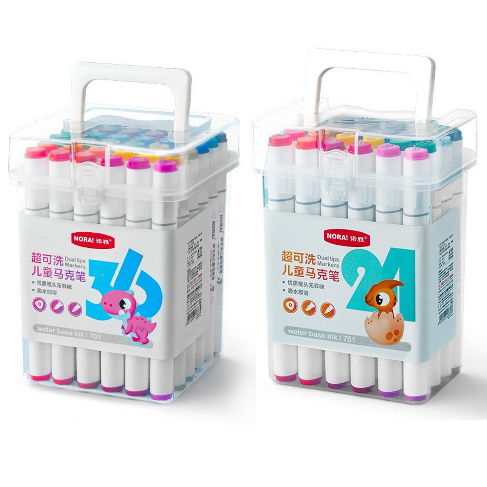 NORA超可洗兒童雙頭馬克筆24色/36色【九乘九購物網】