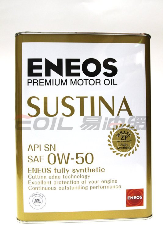 ENEOS JX SUSTINA 0W50 新日本石油 全合成機油【299免運領券再享折扣】