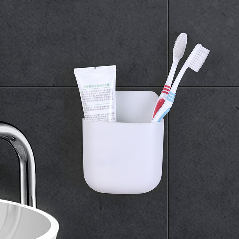 衛生間浴室置物架洗手臺牙刷梳子飾品多功能墻上壁掛免打孔收納盒