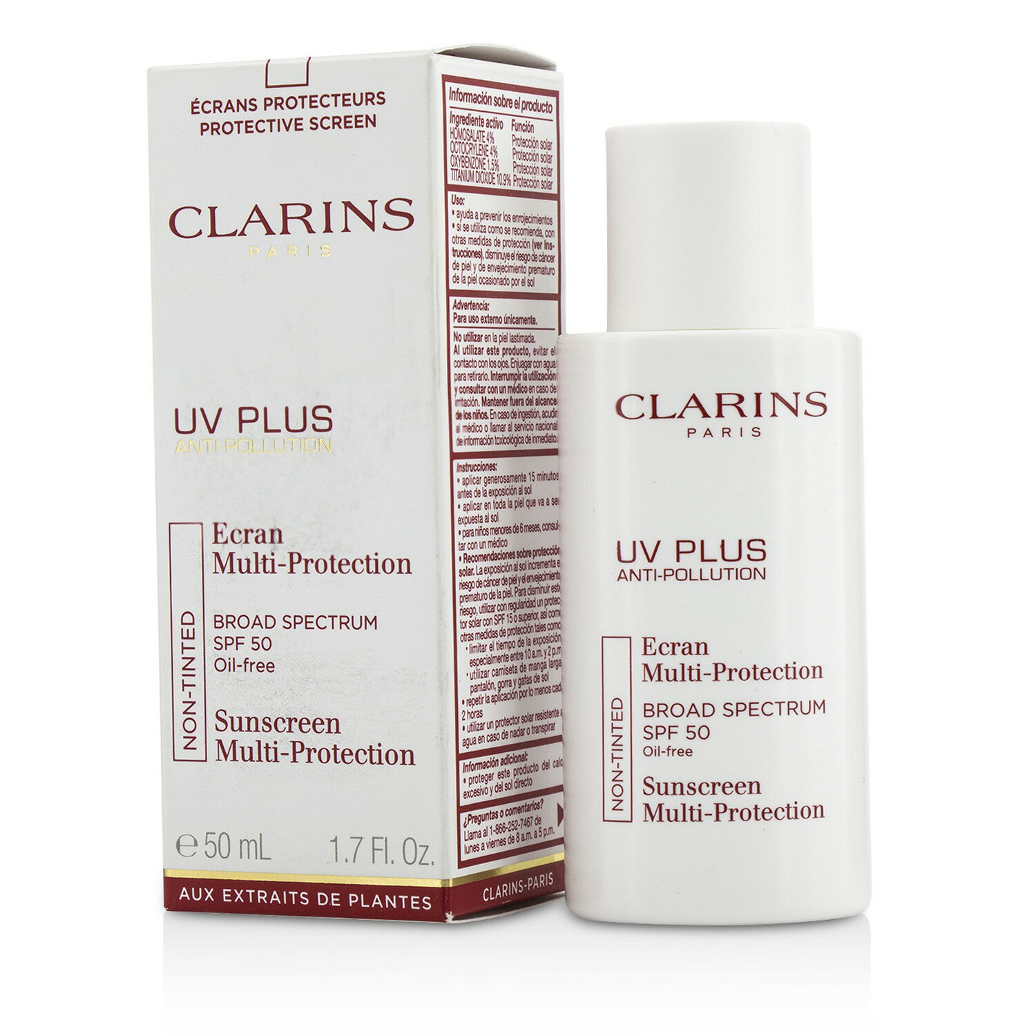 克蘭詩 Clarins - 輕呼吸全效UV隔離露SPF50無色 UV Plus Anti-Pollution Sunscreen Multi-Protection SPF 50 50ml
