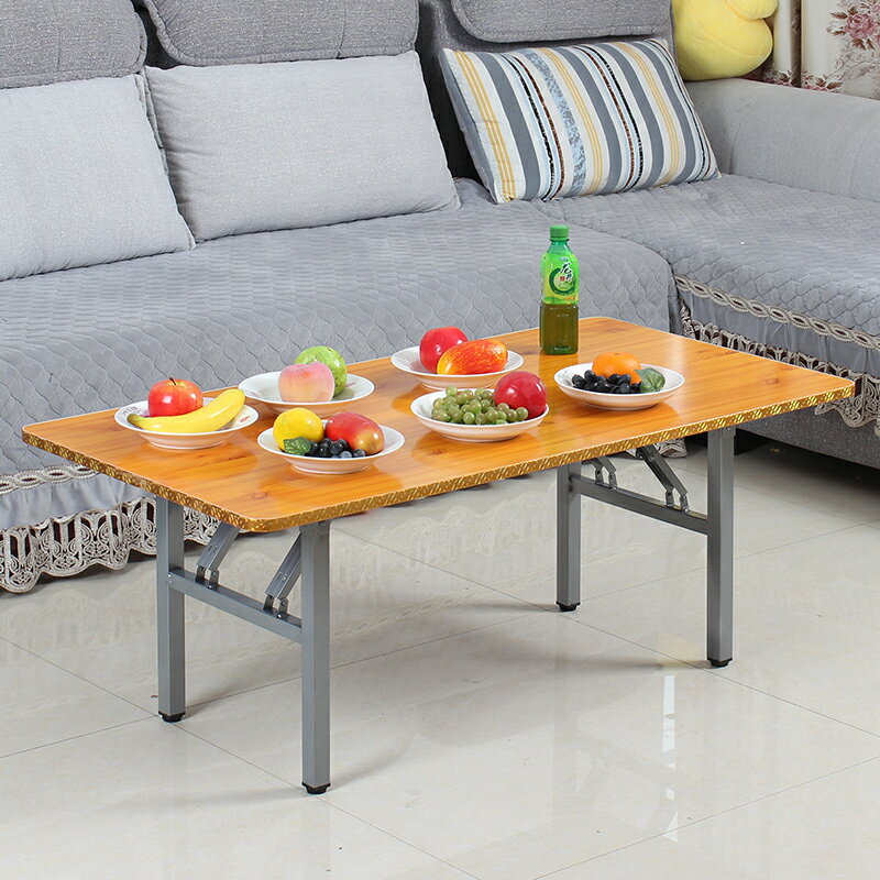 吃飯小桌子長方形可折疊出租房簡易小餐桌家用折疊小桌子小飯桌
