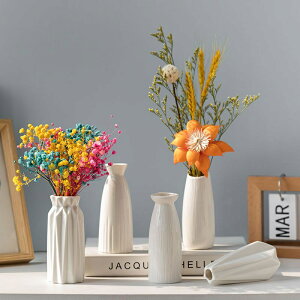 花瓶 花器✰圓透明花瓶✰插花裝飾瓶✰ 小口花瓶 花盆 玻璃 插花花器 擺件 擺飾白色簡約陶瓷花瓶水養北歐現代創意家居
