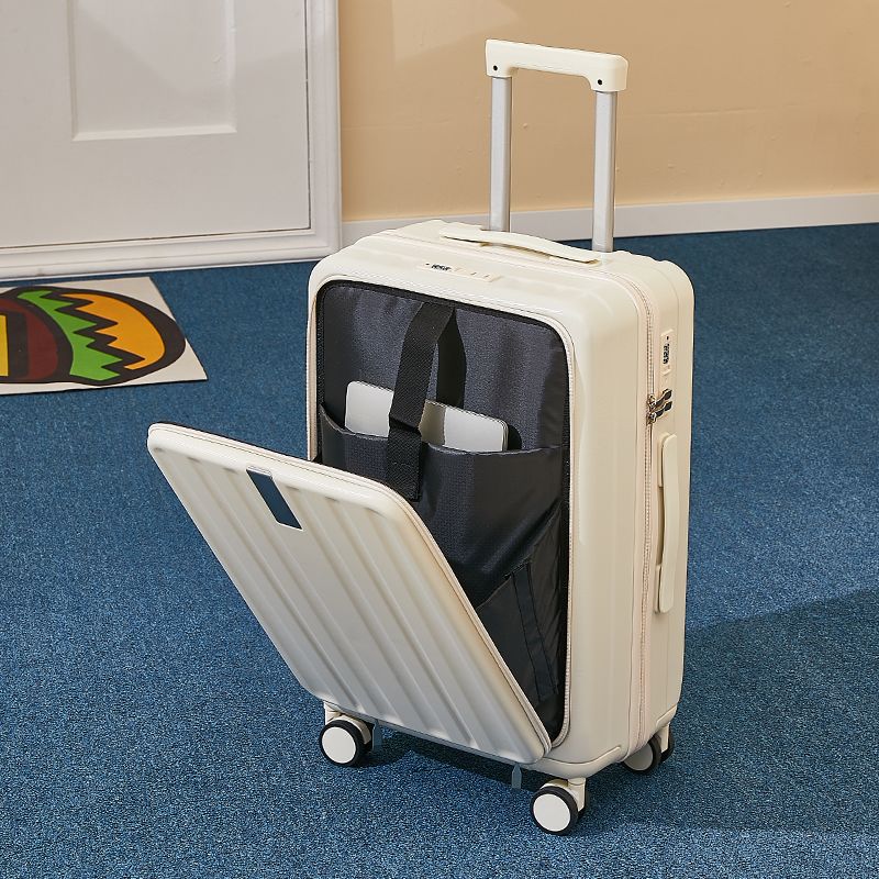 免運 多功能登機箱行李箱 前置開口旅行箱多功能行李箱結實耐用登機箱小型密碼拉桿箱20寸